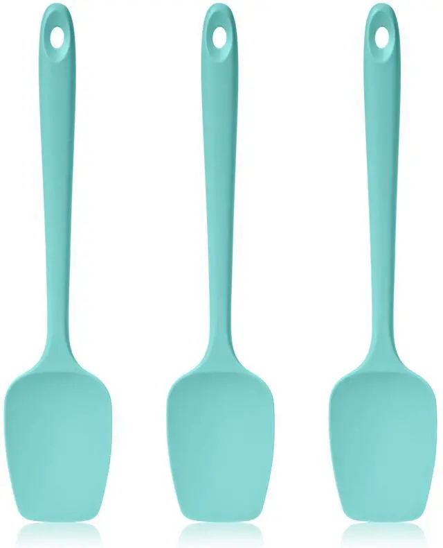 Main image of 600ºF Heat Resistant Silicone Spoon Spatula Set of 3, Aqua Sky