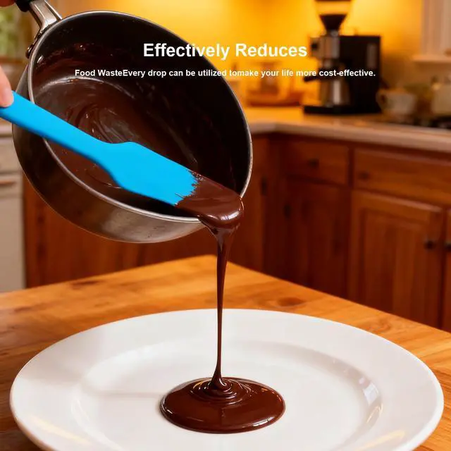 Alt view image 6 of 7 - 6 Pcs Silicone Jar Spatula Set, Long Handle Heat Resistant Skinny Spatulas for Jars & Bottles, Non-Stick Flexible Scrapers for Baking, Mixing, Jam, Cake Cream & Butter Spreading(6 colors