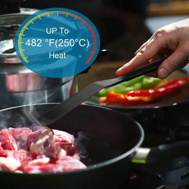 Alt view image 3 of 5 - Crepe Spatula Narrow Silicone Thin Spatula Omelet Turner Multifunctional Long Heat Resistant Cooking Non Stick Pancake for Omelet Crepes Cooking Egg Burgers Pizza Pancake Steak(Black)