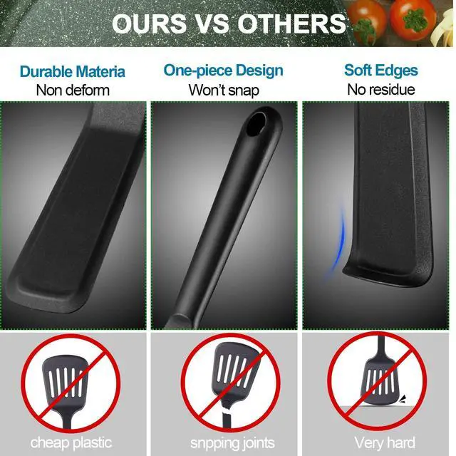 Alt view image 4 of 5 - Crepe Spatula Narrow Silicone Thin Spatula Omelet Turner Multifunctional Long Heat Resistant Cooking Non Stick Pancake for Omelet Crepes Cooking Egg Burgers Pizza Pancake Steak(Black)