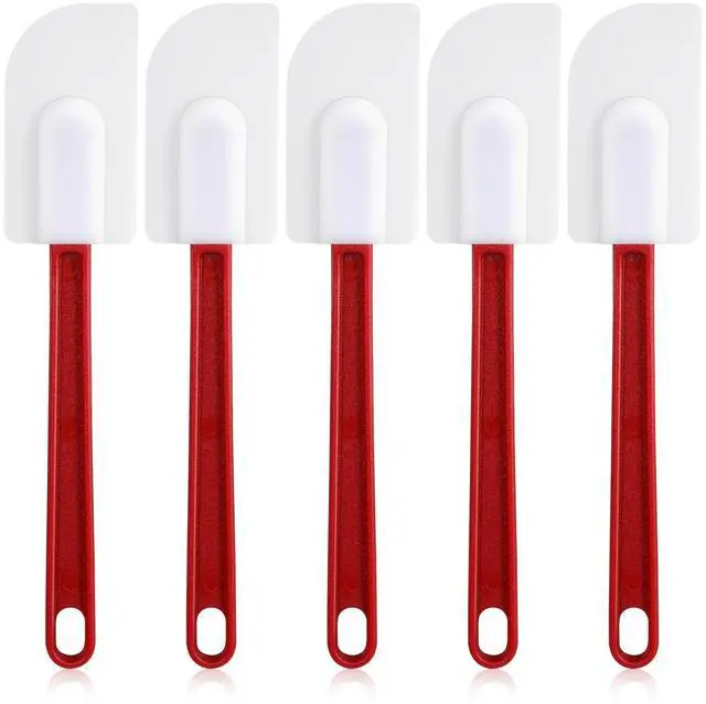 Main image of 5 Pcs 9.8 Inch Rubber Spatula, 500 High Heat Resistant-Bpa Free