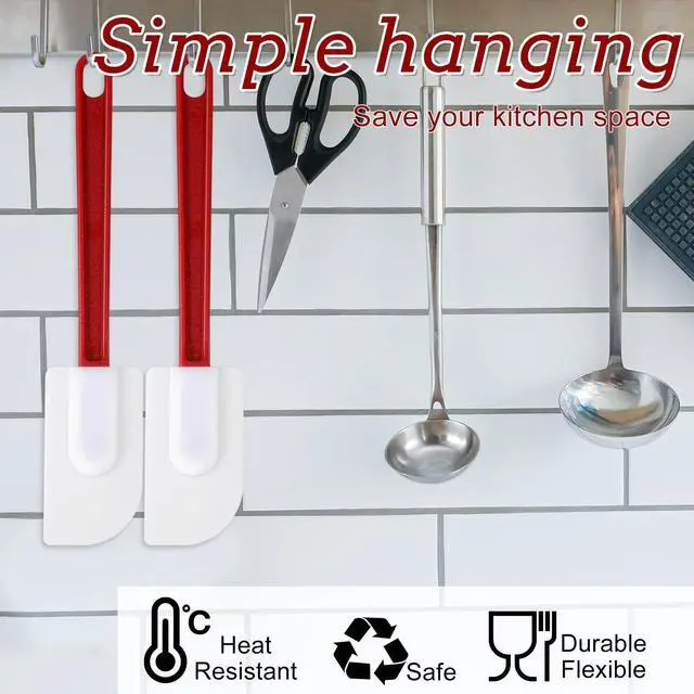 Alt view image 6 of 7 - 5 Pcs 9.8 Inch Rubber Spatula, 500 High Heat Resistant-Bpa Free