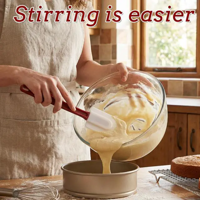Alt view image 5 of 7 - 5 Pcs 9.8 Inch Rubber Spatula, 500 High Heat Resistant-Bpa Free