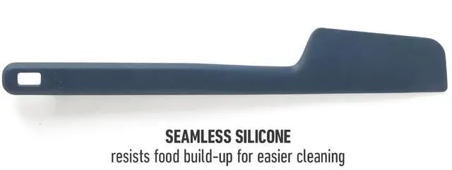 Alt view image 4 of 7 - Prime Silicone Jar Scraper, Flexible Jar Spatula, Slim Long Skinny Scraper for Jars, Bottles & Blenders, Ergonomic Handle for Easy Food Removal,Heat-Resistant, Navy Blue