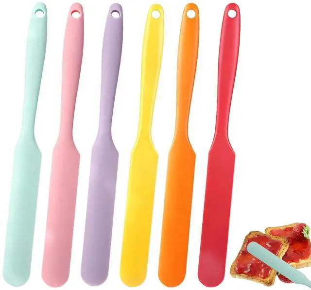 Main image of Silicone Jar Spatula Small Silicone Spatulas Mini Jar Scraper for Peanut Butter, Mayo, Jams Flexible Kitchen & Baking Tools