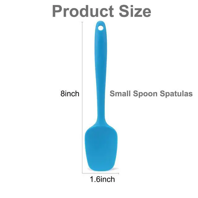Alt view image 2 of 7 - Silicone Spatula Set of 4, Small 8 inch Non-stick Rubber Spoon Spatulas, One Piece Design Flexible Silicone Spoon for Baking Cooking Mixing, Dishwasher Safe