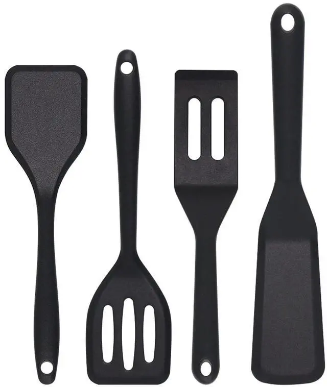 Main image of Silicone Mini Spatula 4PCS, Small Size Silicone Turner Easy to Clean, Brownie Spatulas, Mini Turners for Kitchen Use, Small Spatula for Fish, Steak, Fried Rice