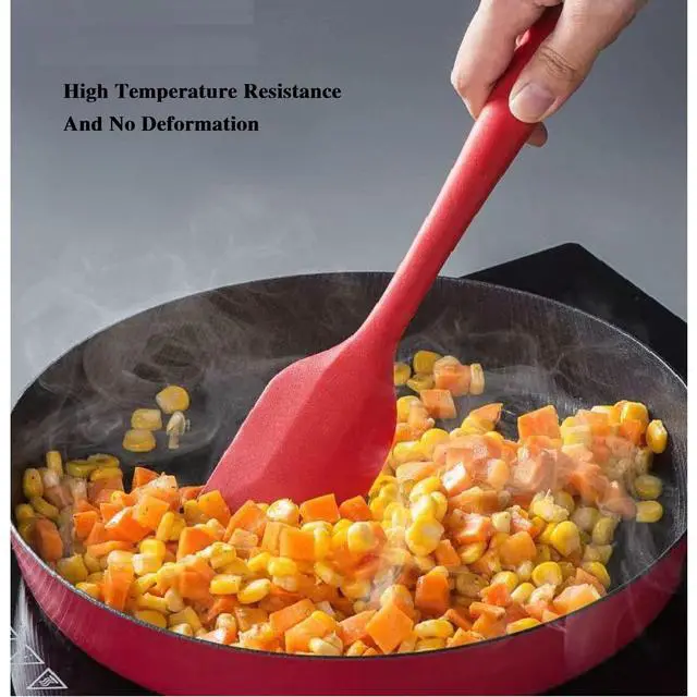Alt view image 5 of 7 - 8 Pieces Silicone Spatulas,8.5 inch Non-stick with Stainless Steel Core,Heat Resistant-500, Food Grade Dishwasher Safe, for Mixing,Cooking,Baking (Mixed color)