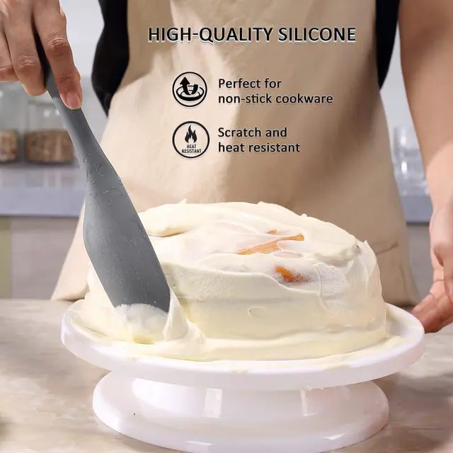 Alt view image 4 of 7 - Silicone Spurtle Set, Silicone Spatula Set, Heat Resistant Cooking Utensil for Nonstick Cookware, ServingBaking, Whisking, Smashing, Scooping, Spreading, 4 Piece