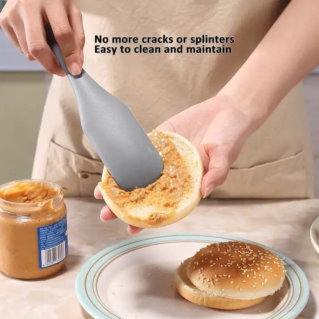 Alt view image 5 of 7 - Silicone Spurtle Set, Silicone Spatula Set, Heat Resistant Cooking Utensil for Nonstick Cookware, ServingBaking, Whisking, Smashing, Scooping, Spreading, 4 Piece