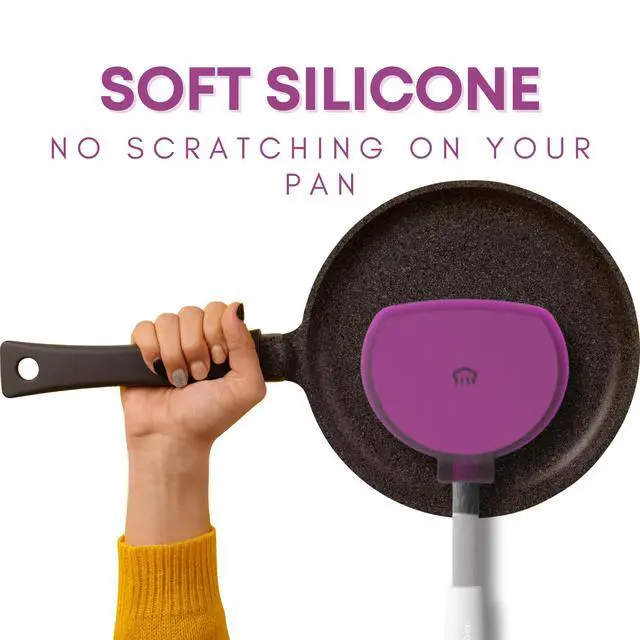 Alt view image 6 of 7 - Wide Pancake Spatula Flipper - Heat Resistant Extra Large Silicone Turner for Non-Stick Cookware & Griddle - Perfect for Crepes & Eggs - Ideal Big Baking Tool for Women Who Love to Bake by