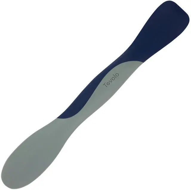 Main image of Mini Scoop and Spread Tool for Kitchen Meal Prep Small Sandwich Spreader Spatula for Peanut Butter Jelly, Silicone BPA Free Dishwasher Safe Scooper Spreader, Deep Indigo and Oyster Gray
