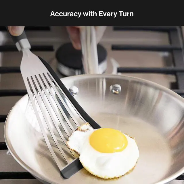 Alt view image 7 of 7 - Fish Silicone Spatula - Slotted Turner for Cooking - Perfect for Frying - Heat Resistant - Dishwasher Safe -1mm Thick Flexible Flipper - Soft Silicone Grip Handle for Easy Use