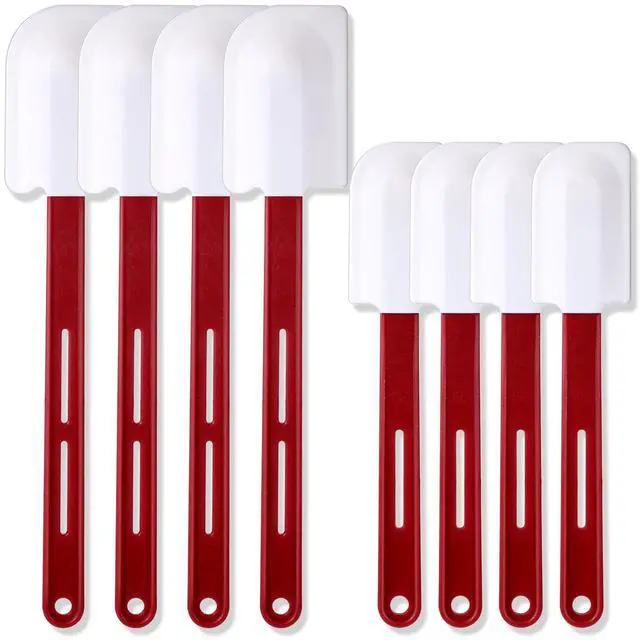 Main image of Pcs High Temp Silicone Spatulas Heat Resistant Rubber Spatula Commercial Silicone Scraper with Handle for Kitchen Cook Baking Mixing Utensil, Dishwasher Safe (10 Inch,14 Inch)
