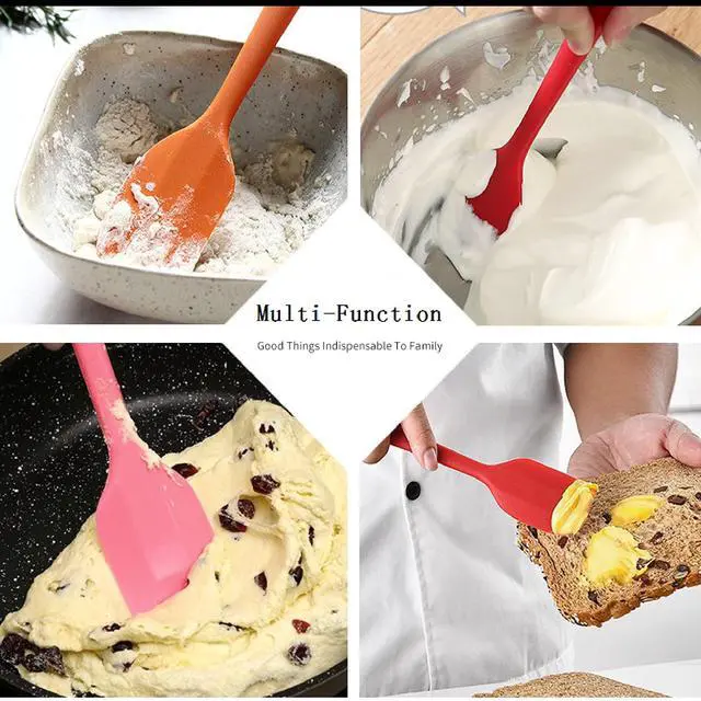 Alt view image 2 of 7 - 8 Pieces Silicone Spatulas,8.5 inch Non-stick Spatulas with Stainless Steel Core,Heat Resistant-500, One Piece Design,Food Grade Silicone, Dishwasher Safe, for Mixing,Cooking,Baking (8.5 inch)