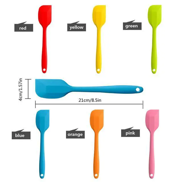 Alt view image 3 of 7 - 8 Pieces Silicone Spatulas,8.5 inch Non-stick Spatulas with Stainless Steel Core,Heat Resistant-500, One Piece Design,Food Grade Silicone, Dishwasher Safe, for Mixing,Cooking,Baking (8.5 inch)