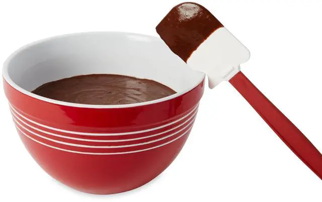 Alt view image 2 of 4 - High Heat Resistant Silicone Heavy Duty Spatula/Food Scraper 13.5-Inch 500 Degrees F Red Handle for Baking/Cooking/Mixing Commercial Dishwasher Safe