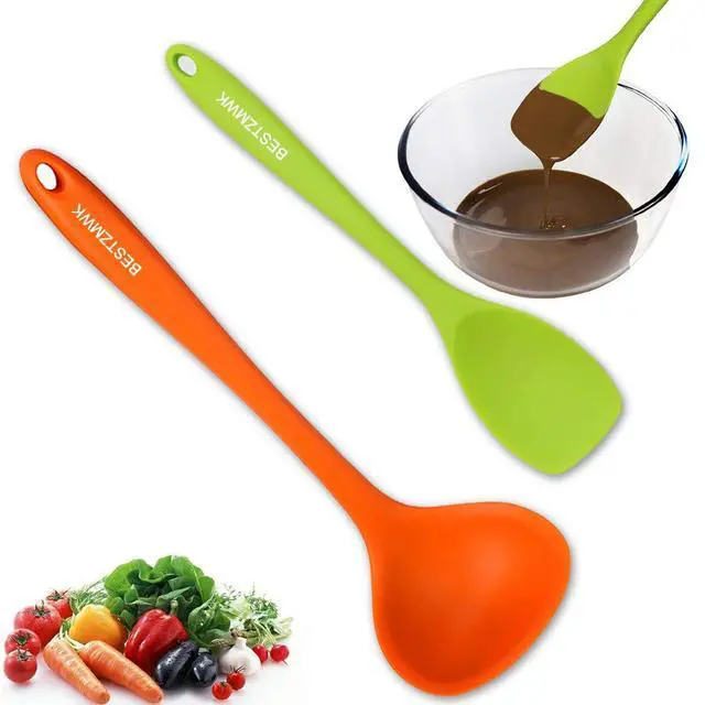 Alt view image 3 of 7 - Kitchen Utensil Set - 11 Cooking Utensils - Colorful Silicone Kitchen Utensils - Nonstick Cookware with Spatula Set - Colored Best Kitchen Tools Kitchen Gadgets(Multi)
