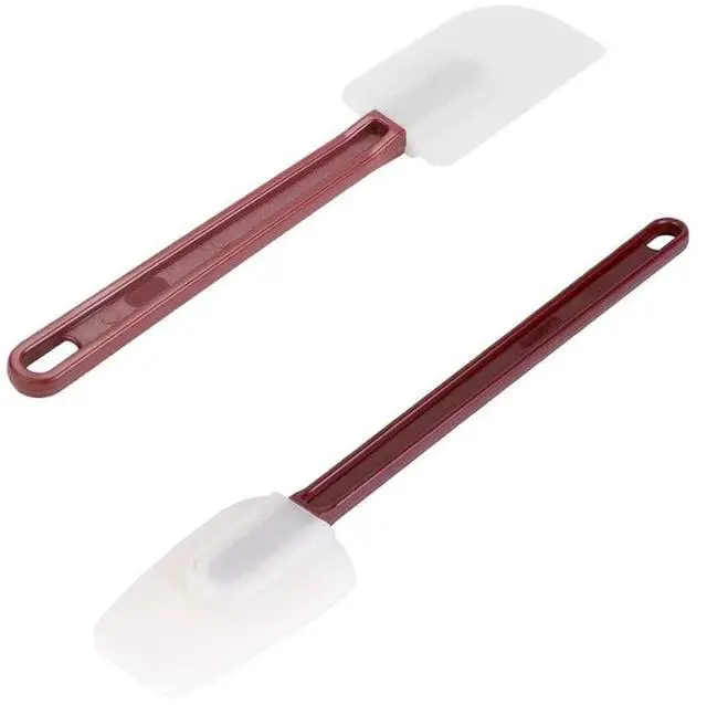 Main image of High Heat Resistant Silicone Scraper Spoon Commercial Spatula for Cooking, Rubber Spatula Set of 2 (9.5'')