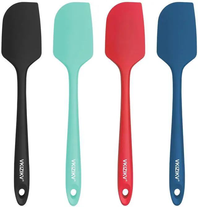 Main image of Pcs Silicone Spatula Set, 11.4 In, 600°F Heat Resistant Rubber Spatulas for Baking, Cooking & Mixing, Flexible and Non-Stick Kitchen Utensils, Seamless & Dishwasher Safe (Multicolor)