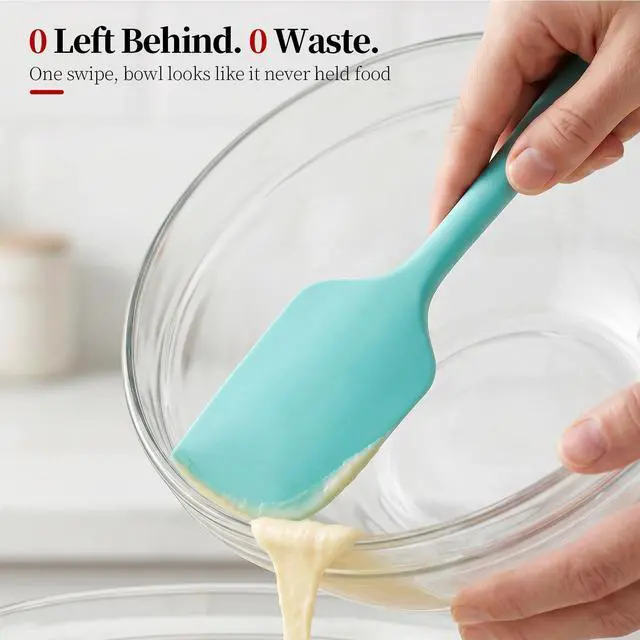 Alt view image 4 of 7 - 600ºF Heat Resistant Large Silicone Spatula for Baking, Aqua Sky