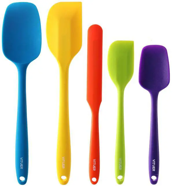 Main image of 5PCS Silicone Rubber Spatula Set, Food Grade BPA-Free Spatulas for kitchen Use, Heat Resistant Spatula for Cooking & Baking, Dishwasher Safe