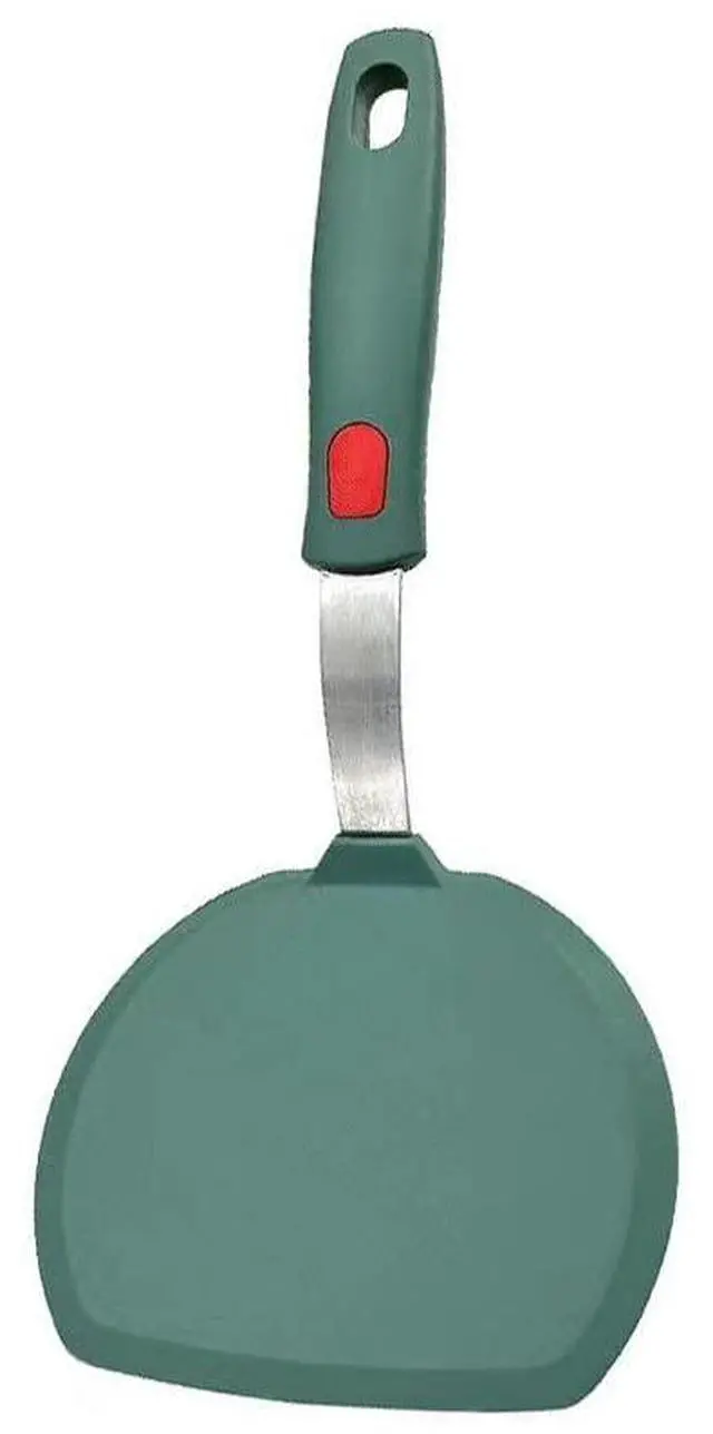 Main image of Silicone Pancake Spatula Turner for Cooking and Baking- 600°F Heat Resistant Rubber Egg Spatulas (Green Round Spatula)