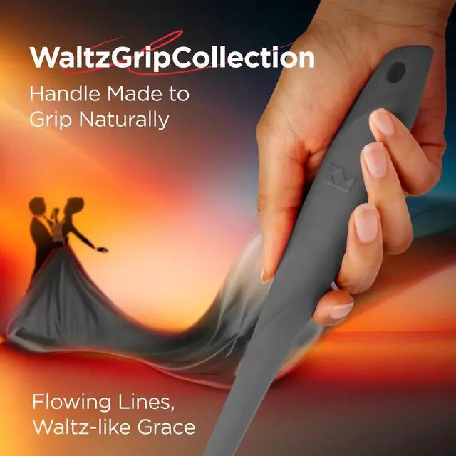 Alt view image 2 of 7 - WaltzGrip Platinum Silicone Pancake Spatula Turner, Metal Gray