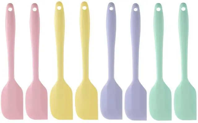 Main image of Pack Mini Silicone Spatula Set, 8.3 Inch Small Rubber Spatula Heat Resistant, Heat Flexible Silicone Spatulas Cake Spatula Scraper Cooking for Mixing, Baking, Non Stick Pans