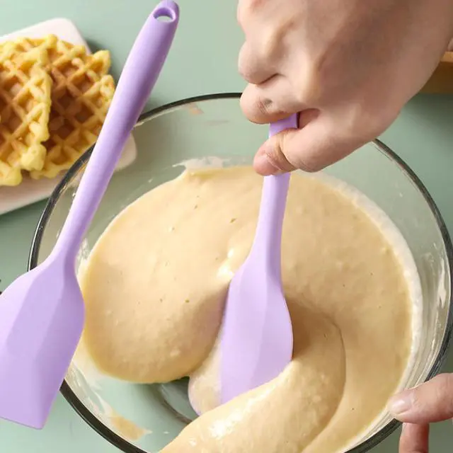 Alt view image 4 of 6 - Pack Mini Silicone Spatula Set, 8.3 Inch Small Rubber Spatula Heat Resistant, Heat Flexible Silicone Spatulas Cake Spatula Scraper Cooking for Mixing, Baking, Non Stick Pans