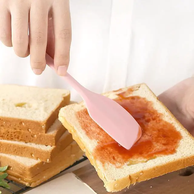 Alt view image 5 of 6 - Pack Mini Silicone Spatula Set, 8.3 Inch Small Rubber Spatula Heat Resistant, Heat Flexible Silicone Spatulas Cake Spatula Scraper Cooking for Mixing, Baking, Non Stick Pans