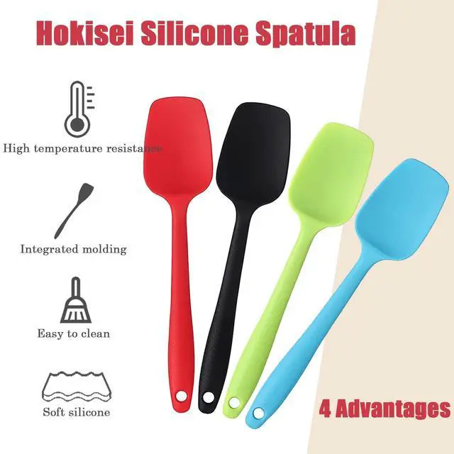Alt view image 2 of 7 - Silicone Spatula Set, Rubber Spoon Spatula for Baking, Heat Resistant Cooking Utensil, Flexible Silicone Spoon Baking Mixing Tool Cooking Gadget (4-Piece)