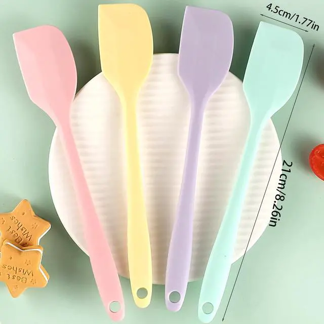 Alt view image 6 of 6 - Pack Mini Silicone Spatula Set, 8.3 Inch Small Rubber Spatula Heat Resistant, Heat Flexible Silicone Spatulas Cake Spatula Scraper Cooking for Mixing, Baking, Non Stick Pans