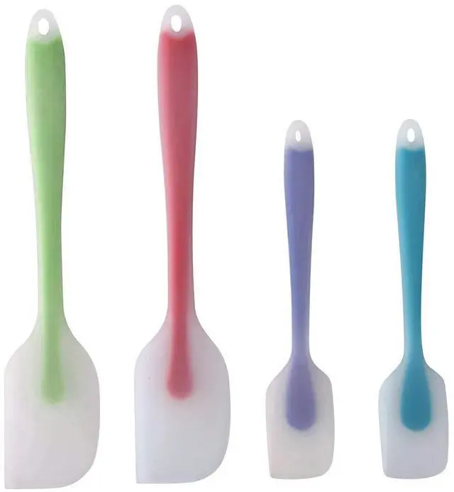 Main image of Silicone Spatulas Set of 4 - Heat Resistant Non-Stick Flexible Rubber with Solid Stainless Steel Core Kitchen Essential Gadget Premium Scraper Spoon Set - Seamless, Dishwasher Safe, 2 Size