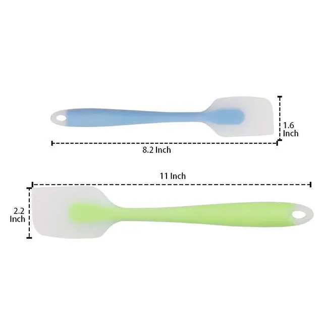 Alt view image 2 of 7 - Silicone Spatulas Set of 4 - Heat Resistant Non-Stick Flexible Rubber with Solid Stainless Steel Core Kitchen Essential Gadget Premium Scraper Spoon Set - Seamless, Dishwasher Safe, 2 Size