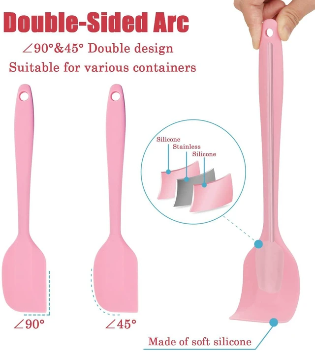 Alt view image 3 of 7 - Silicone Spatula Heat Resistant Small Rubber Spatulas Cooking Utensil Set Non-Stick Flexible Rubber Essential Cooking Gadget For Cake/Cream/Pastry/Butter/Batter Mixing/Cooking-(5 Pieces)