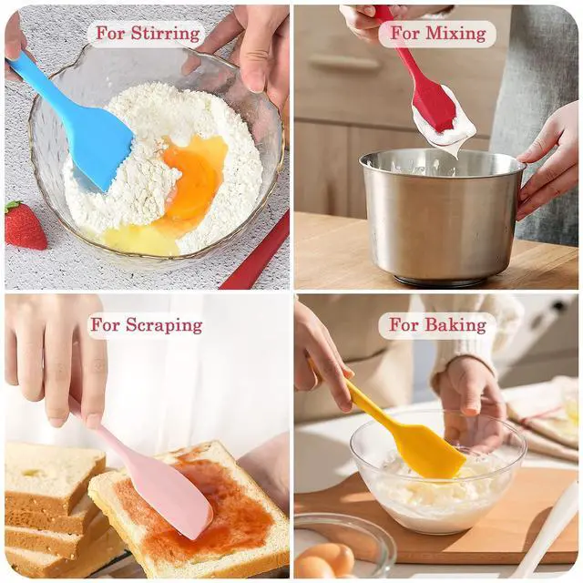 Alt view image 6 of 7 - Silicone Spatula Heat Resistant Small Rubber Spatulas Cooking Utensil Set Non-Stick Flexible Rubber Essential Cooking Gadget For Cake/Cream/Pastry/Butter/Batter Mixing/Cooking-(5 Pieces)