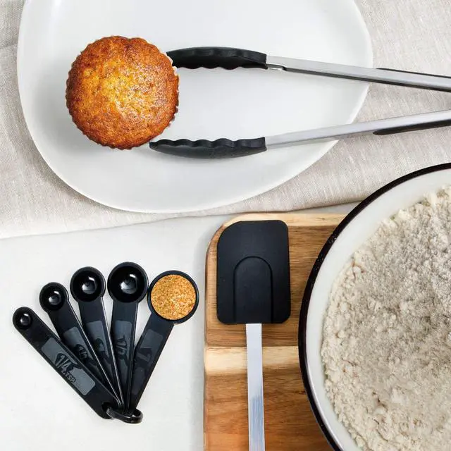 Alt view image 6 of 7 - Stainless Steel Kitchen Utensils Set - Heat-Resistant Silicone & Nonstick Tools - Durable Stainless Steel Kitchen Gadgets - Complete Kit Measuring Cups & Spoons - 41-Piece Set