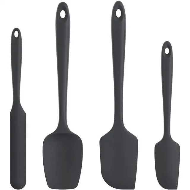 Main image of Silicone Spatula Set with 600 Degrees Fahrenheit Heat Resistant (Black)