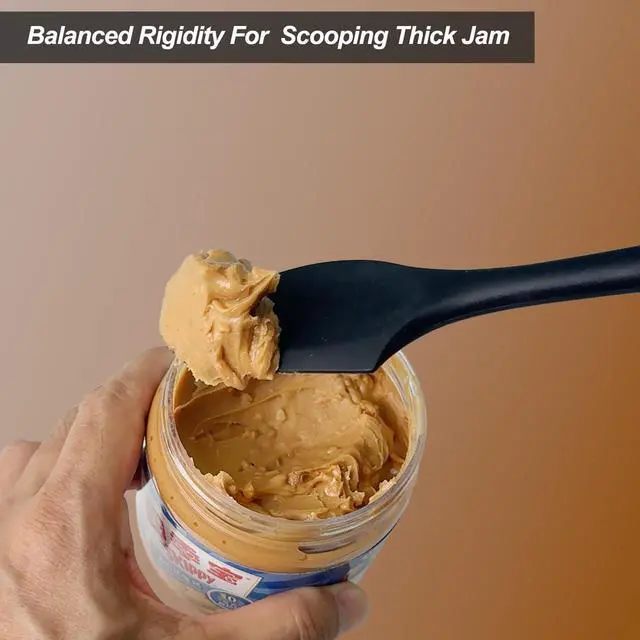 Alt view image 7 of 7 - Silicone Mini Spatulas, Curved Small Spatula with Shallow Bowl for Kitchen, Seamless Jar Scraper for Cooking Baking, Wet Pet Food Spatula, 8.2 IN, 4 PackAssorted