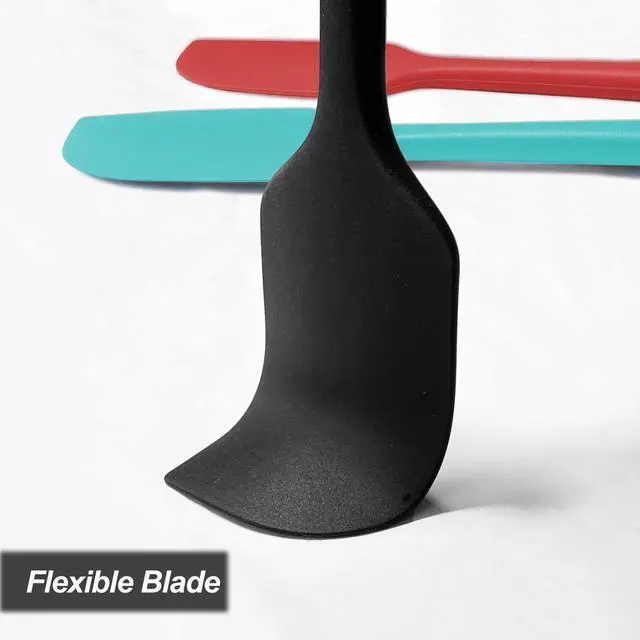 Alt view image 5 of 7 - Silicone Spatula for Kitchen, 600°F Heat resistant Spatulas for Baking, Cooking, Scraping,and Mixing, Non Stick Kitchen Utensils, BPA Free, 11.2 IN, 3 Pack, Black