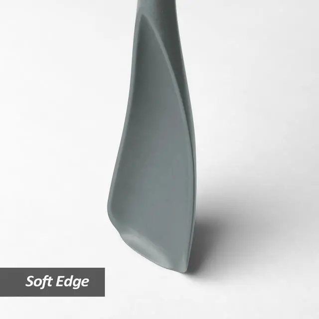 Alt view image 3 of 7 - Silicone Spatula Spoon, Great for Both Cooking and Serving Durable BPA-Free Matte Black Silicone, Seamless Design, Safe for Nonstick Cooking Surfaces, 2-Pcs, Gray