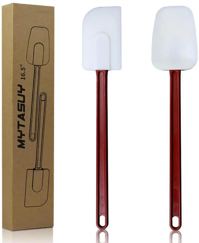 Main image of Silicone Spatulas Heat Resistant Heavy Duty Rubber Spatulas Commercial Spatulas Set for Kitchen Use Silicone Cooking Utensils Sets of 2