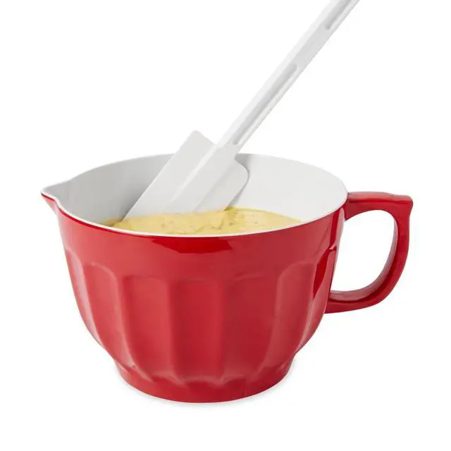 Alt view image 3 of 4 - Scraper Spatula/Food Scraper 13.5-Inch Dishwasher Safe White Heavy Duty Rubber Silicone Spatula for Resturant/Home Cooking/Baking