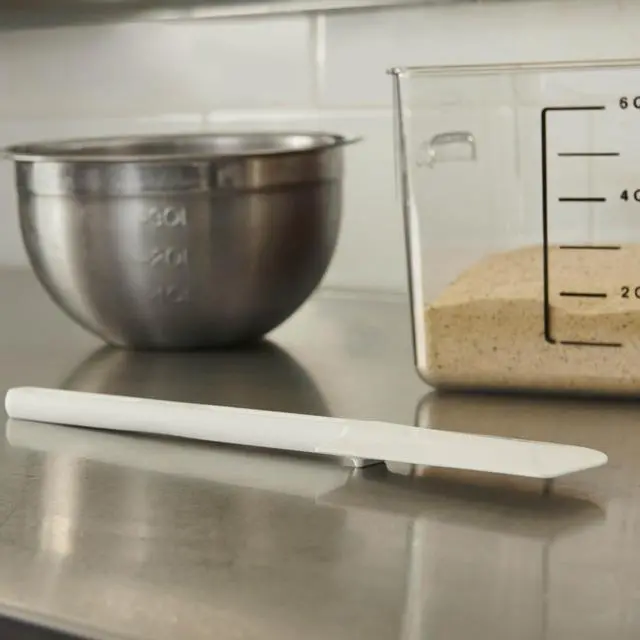 Alt view image 4 of 4 - Scraper Spatula/Food Scraper 13.5-Inch Dishwasher Safe White Heavy Duty Rubber Silicone Spatula for Resturant/Home Cooking/Baking