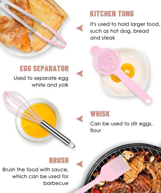 Alt view image 6 of 7 - Kitchen Utensils Set-12 Pieces Silicone Cooking Utensils Set (Dishwasher Safe) 392°F Heat Resistant Spatula Set, Nonstick Cookware