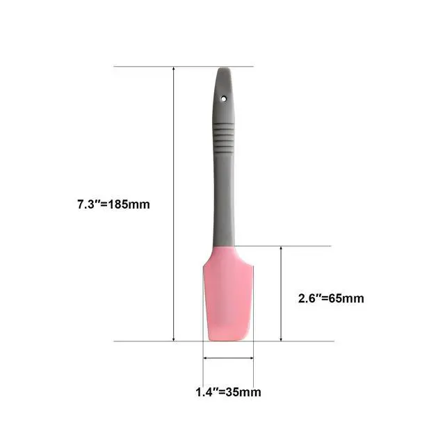 Alt view image 7 of 7 - Silicone Mini Small Spatula, Curved Kitchen Can Jar Spatula