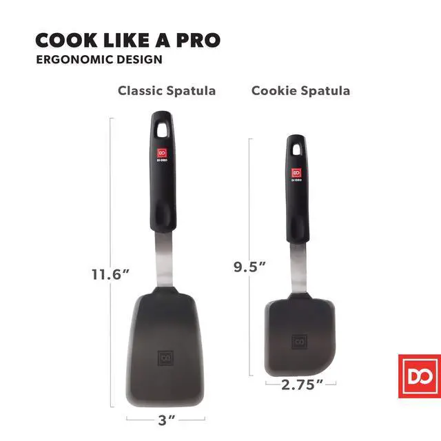 Alt view image 5 of 7 - Spatulas for Kitchen Use - Forever Warranty - 600°F Heat Resistance Silicone - Turner Spatula Set for Cooking - BPA Free Wide Pancake Spatulas - Egg Flippers for Nonstick Cookware Safe (2pc)