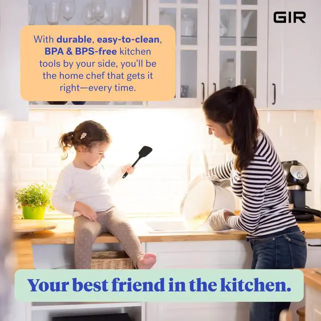 Alt view image 5 of 7 - Get It Right Silicone Kitchen Spatula Turner - Non toxic cooking utensils for Nonstick Cookware, Cooking and Baking, Mini Flip - 11IN - Black