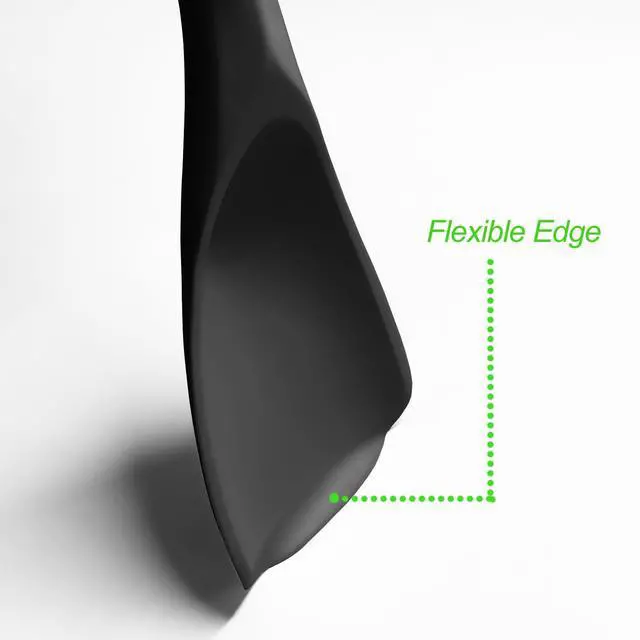 Alt view image 4 of 7 - Cooking Spoon for Nonstick Cookingwares, Silicone Spoon Spoon for Mixing, Scoop, and Scrape, Black (13.4''+11.4" Black 2-Pack)